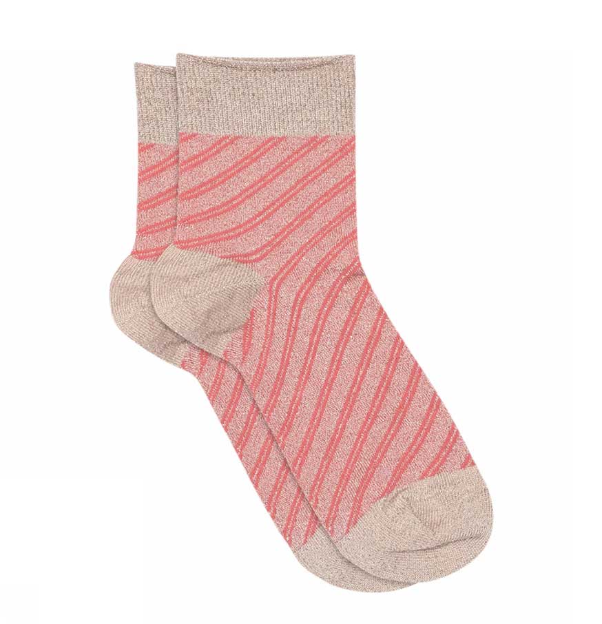 Mp Copenhagen Elisa Flamingo Coral Glimmer Socks