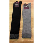 Mp Copenhagen Wool & Silk Glitter Top Grey Long Socks