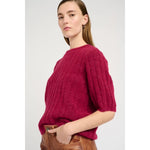 GESTUZ Alpha Knitted Persian Red Tee