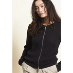 Sibin Linnebjerg Ane Zip Black Cardigan