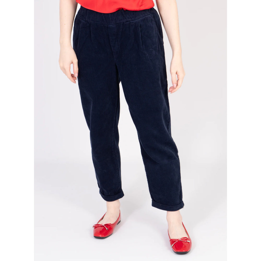 Sarta Olive Navy Cord Trousers