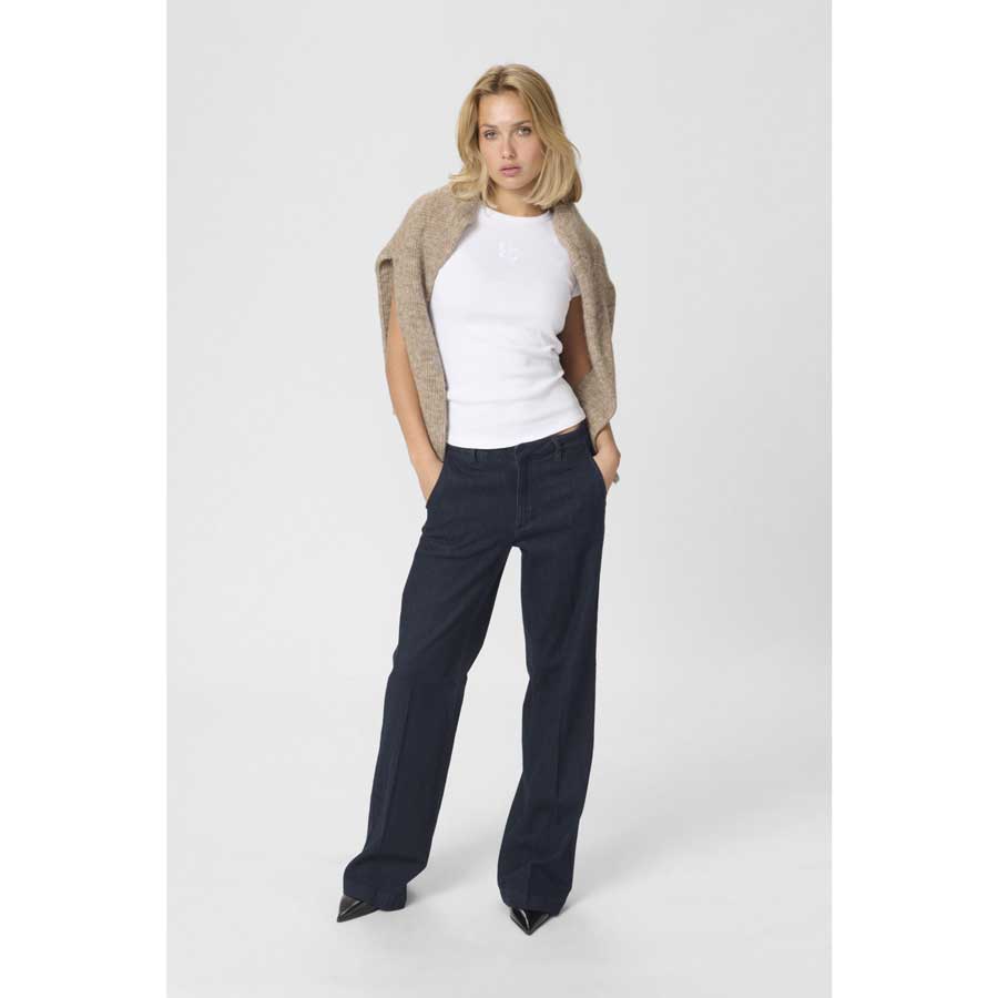 My Essential Wardrobe Lara115 Dark Denim Trousers