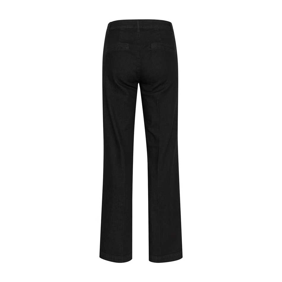 My Essential Wardrobe Lara115 Black Denim Trousers