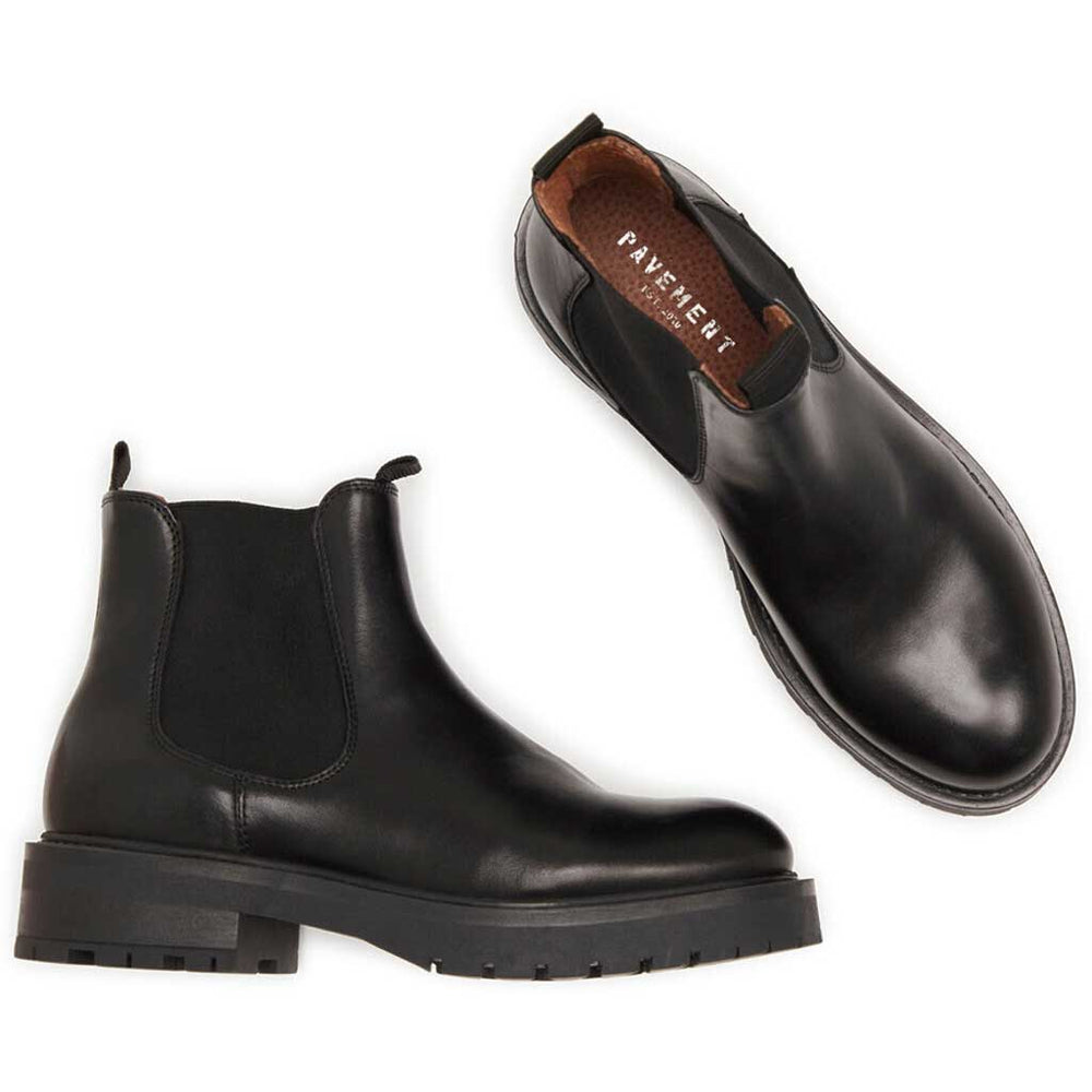 Pavement Marit Black Wool Leather Boots